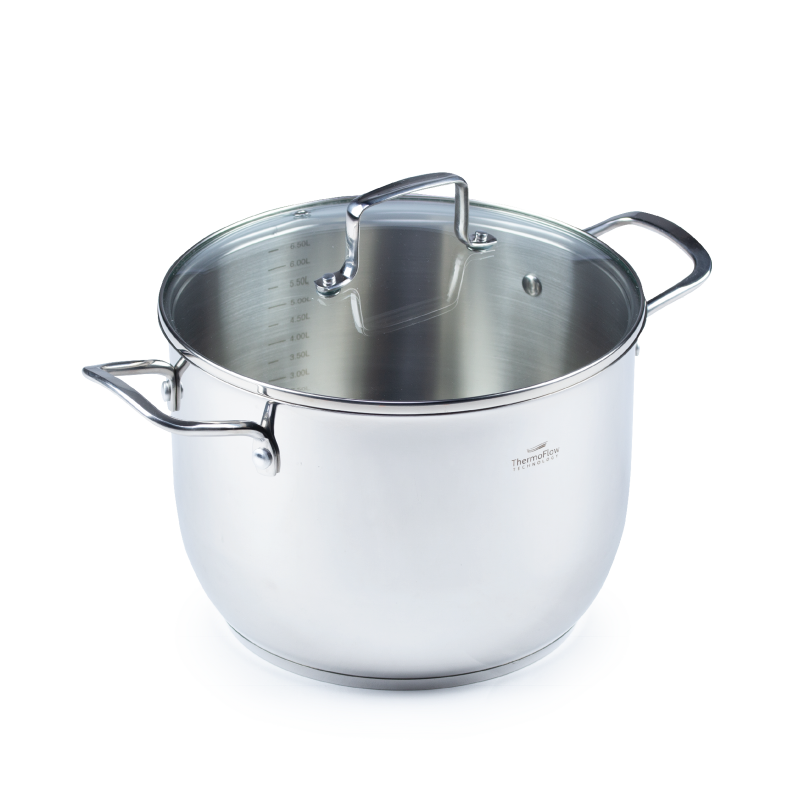 Vitapur čelični lonac  Rosmarino Pour&Cook II sa staklenim poklopcem – 7 l, 24 cm