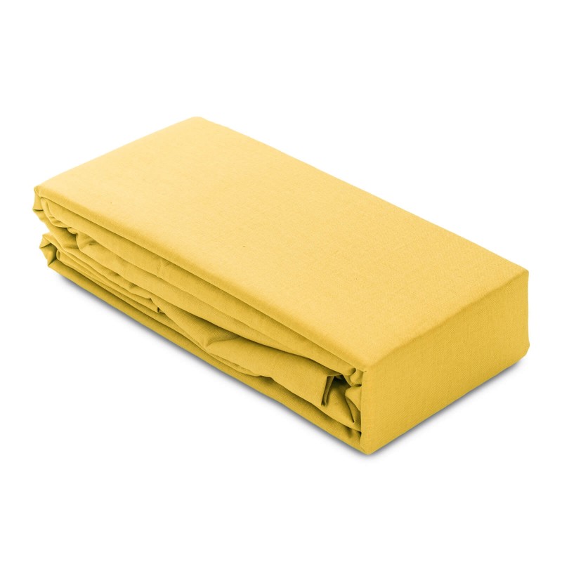 Čaršav pamučni elastični Ivonne - žuti