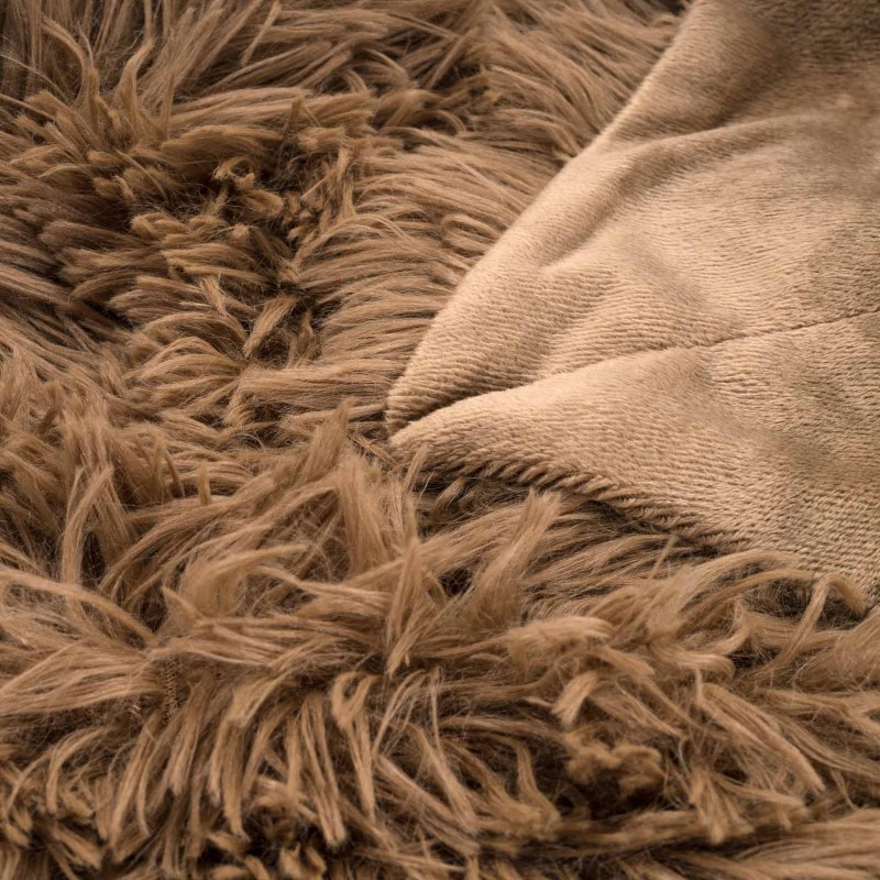 Dekorativni prekrivač Vitapur Fluffy – lješnik