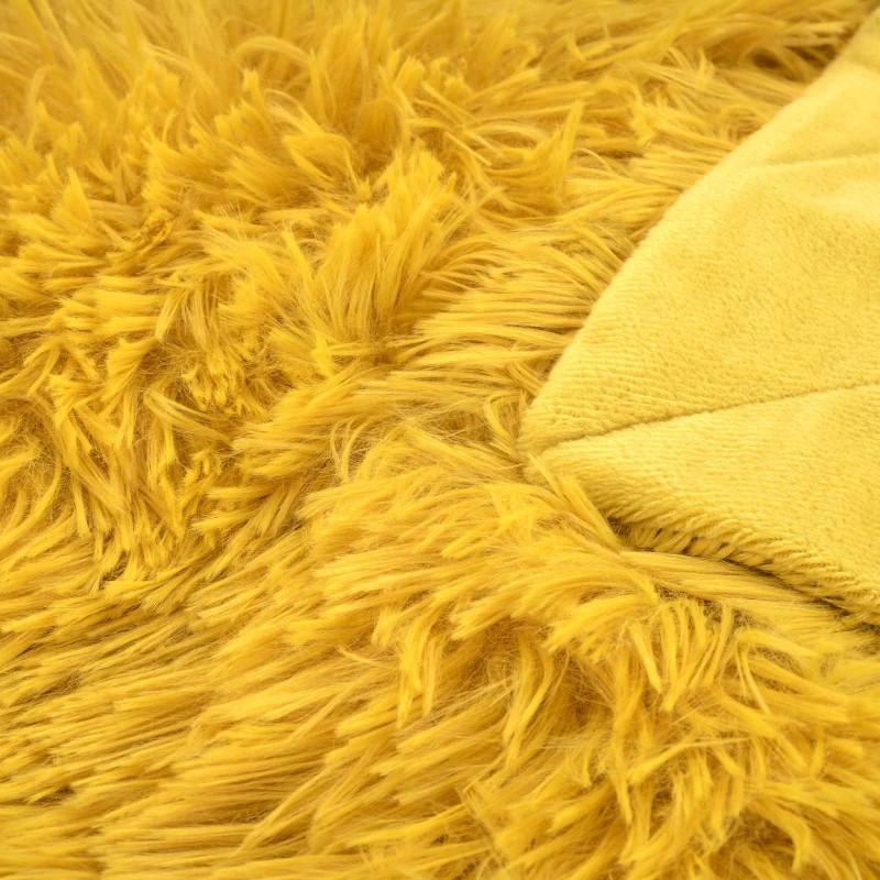 Dekorativni prekrivač Vitapur Fluffy – žuti