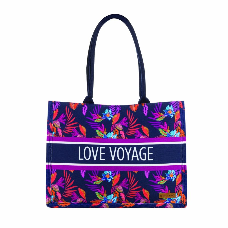 Torba Svilanit Love Voyage, plavo-roza