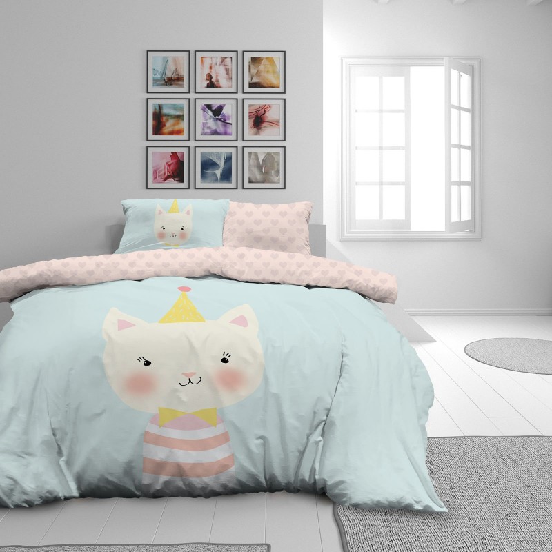 Dječija pamučna posteljina Svilanit Happy Kitty