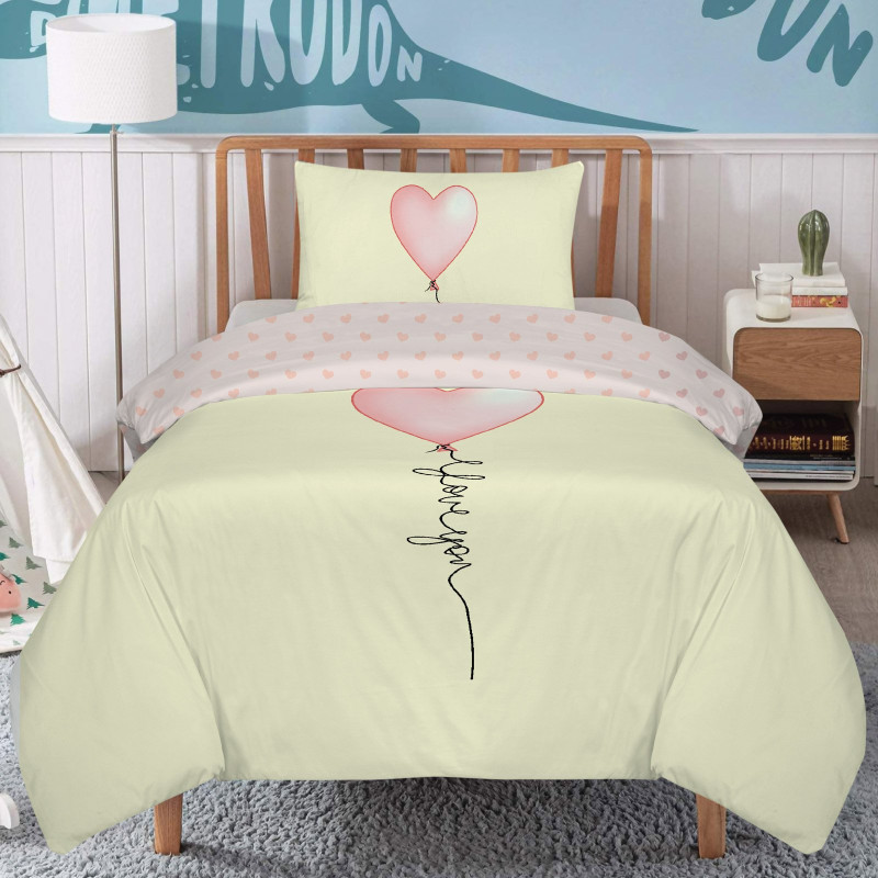 Svilanit dječija pamučna posteljina Lovely Hearts