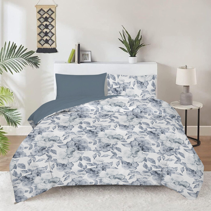 Pamučno satenska posteljina Svilanit Floral Mist 