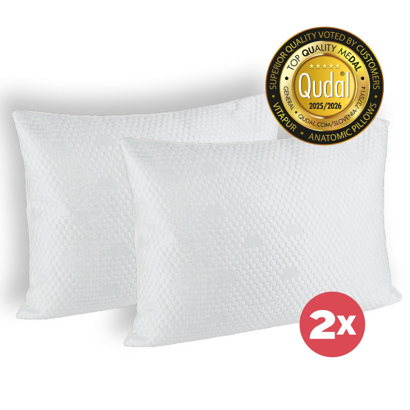 2-djelni set  ergonomskih jastuka sa memorijskom pjenom Vitapur VitaCloud, 50 x 70 cm