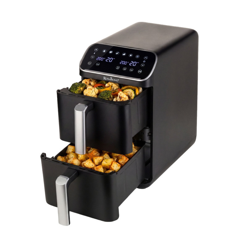 Visoka friteza na vrući vazduh sa 2 korpe Rosmarino Airfryer Tower 2.0 DuoStack – 9,4 L