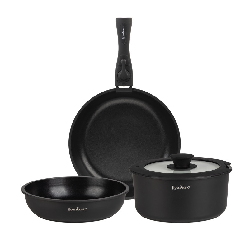 5-dijelni set posuđa za kuvanje sa odvojivom ručkom Rosmarino Click&Cook