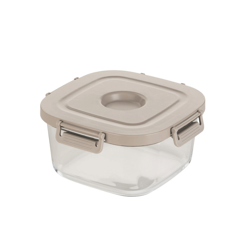 Staklena posuda sa poklopcem Rosmarino Crispy2Go – 1,8 L, bež