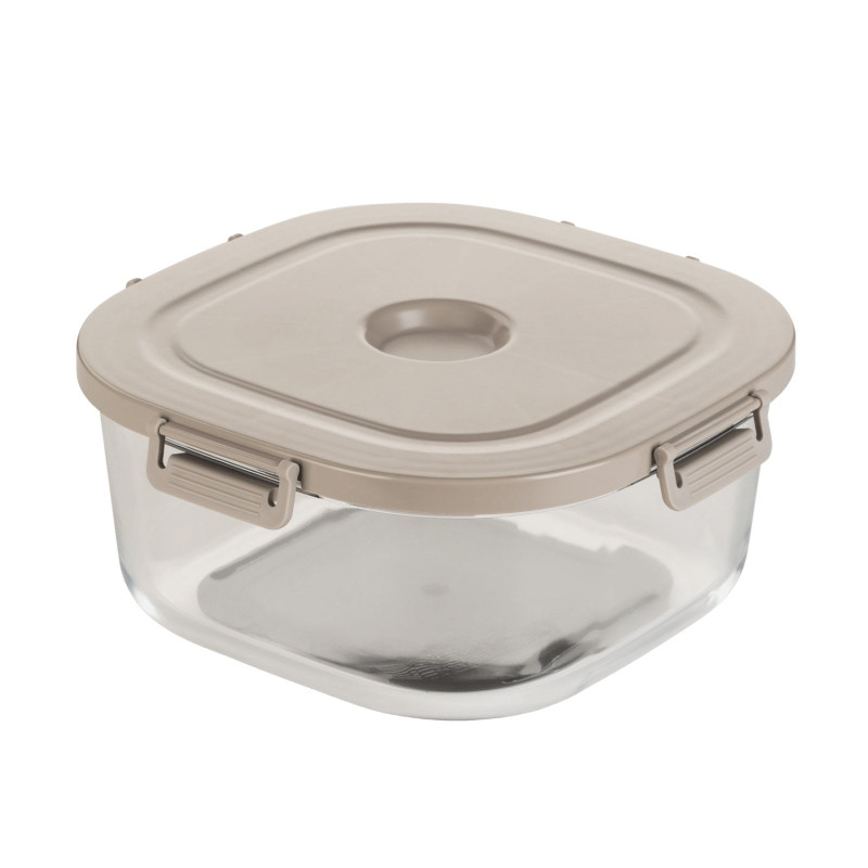 Staklena posuda sa poklopcem Rosmarino Crispy2Go – 4,5 L, bež