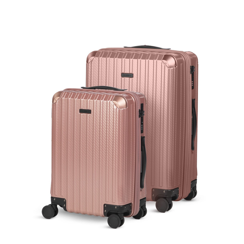 Set kabinskog i većeg putnog kofera Scandinavia Voyage Prestige – 40 + 60 L, roze