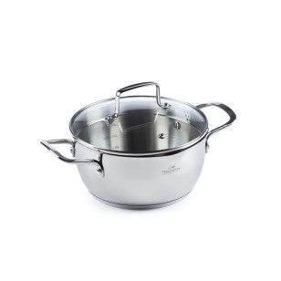 Vitapur čelični lonac Rosmarino Pour&Cook II sa staklenim poklopcem– 2,6 l, 20 cm