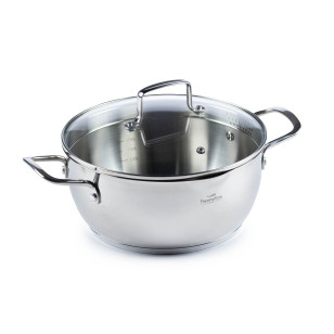 Vitapur čelični lonac Rosmarino Pour&Cook II sa staklenim poklopcem – 4,2 l, 24 cm