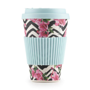 Šoljica za kafu od drvenih vlakana Pink Flamingo - 400 ml