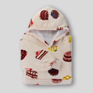 Hoodie ćebe za odrasle Svilanit Cake Time + poklon čarape 