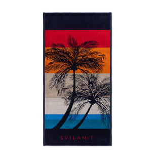 Beach towel Retro Palms, 80x160