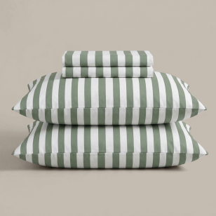 Pamučna posteljina Svilanit Olive Stripe 
