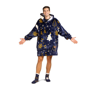 Hoodie ćebe za odrasle Svilanit ElegantXmass + poklon čarape