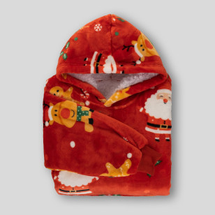 Dječije hoodie ćebe Svilanit XmassJoy + poklon čarape