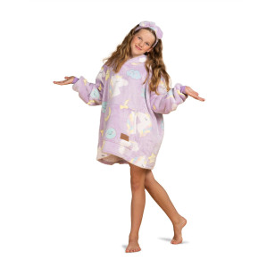 Dječije hoodie ćebe Svilanit DreamiCorn + poklon traka za kosu 