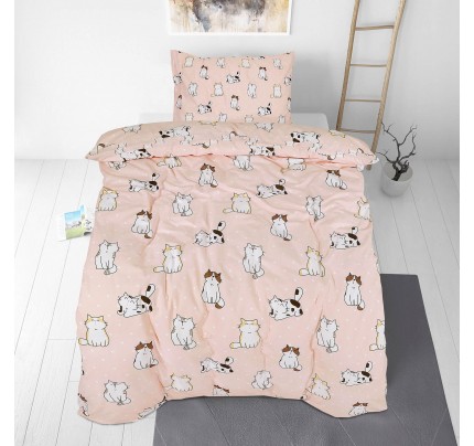 Dječija pamučna posteljina Svilanit Pretty cats