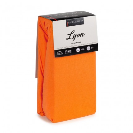 Pamučni elastični čaršav Lyon  - narandžasti
