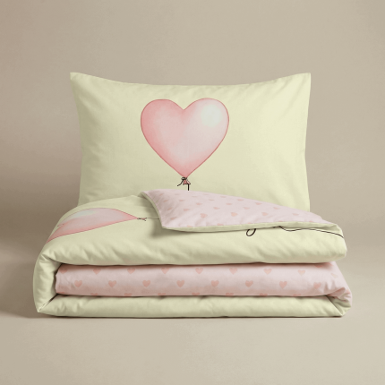 Svilanit dječija pamučna posteljina Lovely Hearts