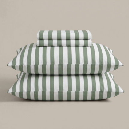 Pamučna posteljina Svilanit Olive Stripe 