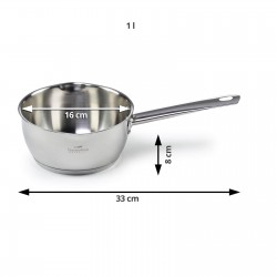 Kaserola Rosmarino Pour&Cook sa staklenim poklopcem 1 l - 16 cm 
