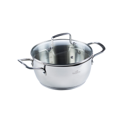 Vitapur čelični lonac Rosmarino Pour&Cook II sa staklenim poklopcem– 2,6 l, 20 cm