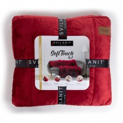 Dekorativni prekrivač/jastuk Svilanit SoftTouch 4u1 – crveni