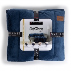 Dekorativni prekrivač/jastuk Svilanit SoftTouch 4 u 1 - plavi