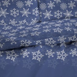 Pamučna posteljina Svilanit White Snowflakes