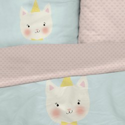 Dječija pamučna posteljina Svilanit Happy Kitty