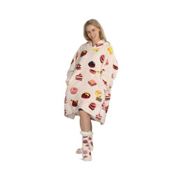 Hoodie ćebe za odrasle Svilanit Cake Time + poklon čarape 