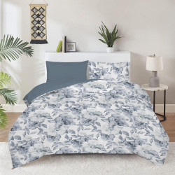Pamučno satenska posteljina Svilanit Floral Mist 