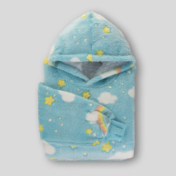 Dječije hoodie ćebe Svilanit SkyMagic + poklon traka za kosu