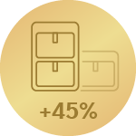Uski dizajn, ušteda prostora 45 %